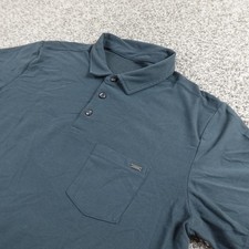 Vuori Polo Shirt Mens M Blue Green Ace Short Sleeve Performance Stretch Golf