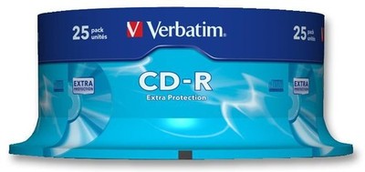 VERBATIM - 52x Speed CD-R Extra Protection Blank CDs - 25 Pack Spindle