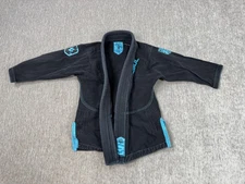 Sanabul BJJ Gi Jacket Kids K1 Blue Neo Black Lightweight Brazilian Jiu Jitsu Top