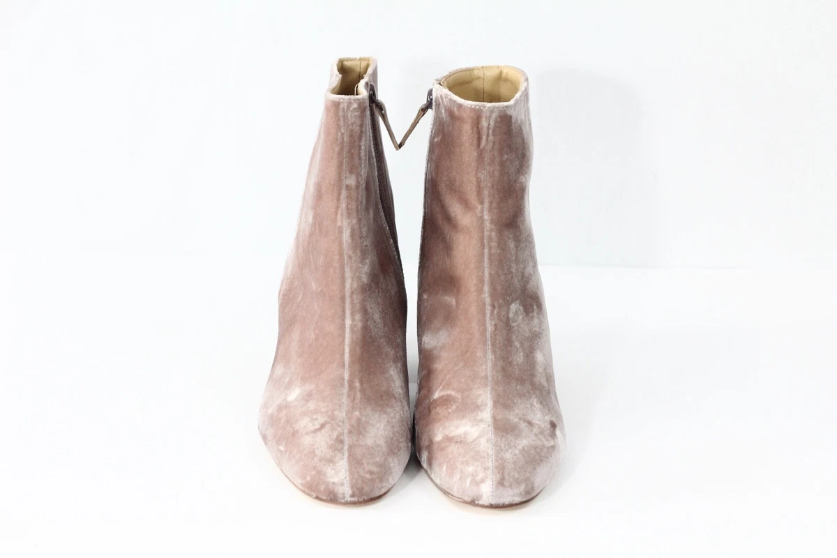Blush velvet shop booties