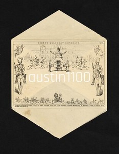 Rare 1840 Fores's No. 9 'Military' Unused Illustrated Envelope Excellent.