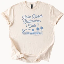 Palm Beach Badminton Club Shirt Preppy Fun Shirt Unisex