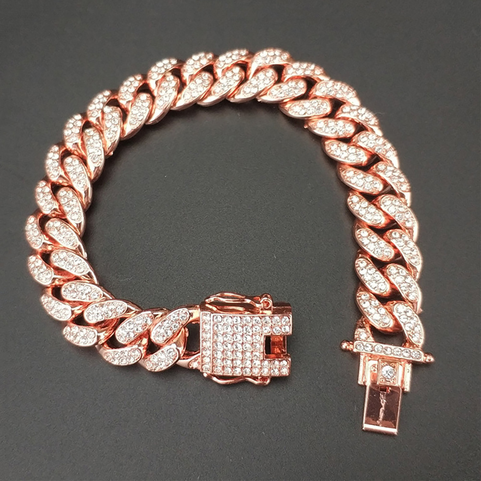 Chain Bracelet Exquisite No Deform Hip Hop Rhinestone Bracelet ...