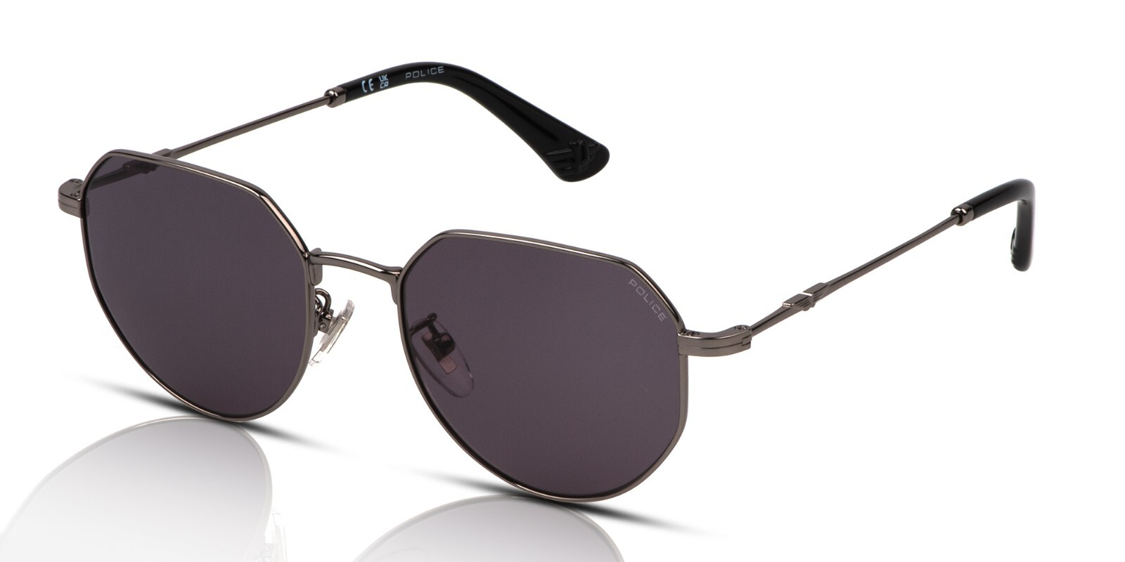 Police Origins Lite 18 SPLN30 0509 Shiny Ruthenium/Smoke Sunglasses