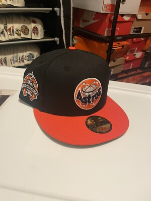Topperz New Era Exclusive Houston Astros Atoms Logo Fitted Hat 7 5/8 Black Dome