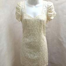 Guess 6 Dress Ivory Lace Sheath Sweetheart Neckline