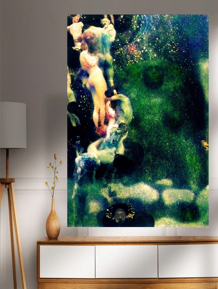 Philosophy Gustav Klimt Oil Painting reproduction Canvas Prints Hanging Wall Art - Image 2 of 4
