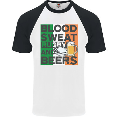 Fruit of the Loom Herren T-Shirt Rugby & Beers Fußballschaft Baseball S/S