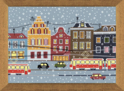 Riolis Cross Stitch Kit 11.75x8.25 Inches Tram Route 1489