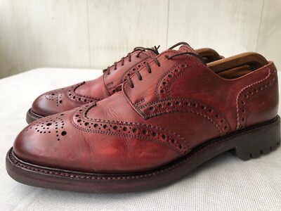 Alfred Sargent 'Stirling' waxy brown leather brogue shoes Sz