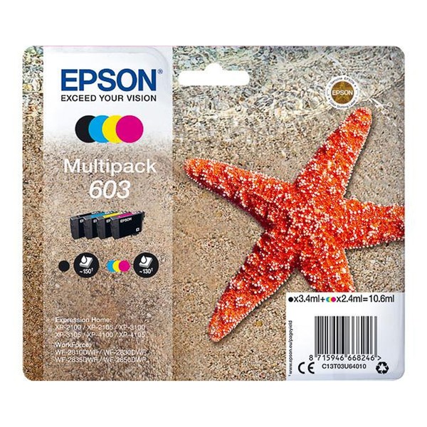"Epson C13T03U64010 Multipack 603 Original Tinte \"Seestern\" (4 Farben)"-image