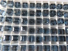 12 Swarovski Crystal Cube Beads in 8mm Light Sapphire Satin. #5601