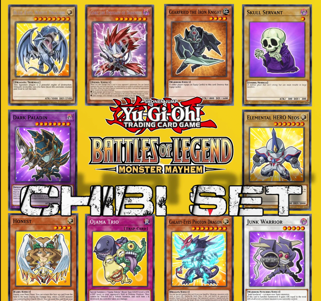 Yugioh Battle of Legend: Monster Mayhem New Chibi Artwork Set