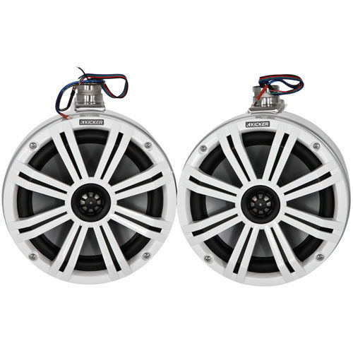 Консервные банки для морской рыбы Kicker 45KMTC8 с динамиками 45KM84L Белая решетка на белой банке 123890₽