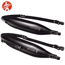 Hohner ACC15 X-Large 44" Leather Accordion Strap - Black - Made In Italy