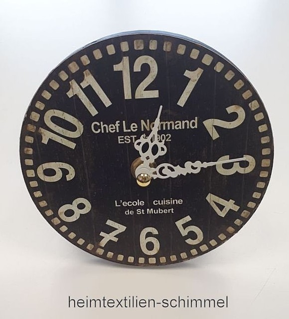 Tischuhr Uhr Standuhr Schrankuhr Schrankdekoration 12cm braun