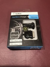 belkin car micro charger 10 watt for ipod, iphone and ipad rapid-charge USB port