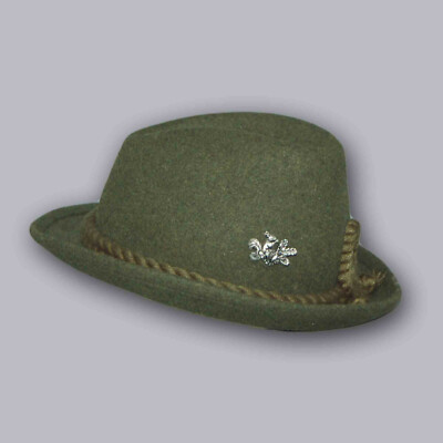 VINTAGE TIROLER HERREN LODEN HUT KOPFSCHMUCK 56