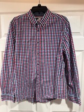 Tommy Hilfiger Custom Fit Button Down Checkered long sleeve shirt Mens Large