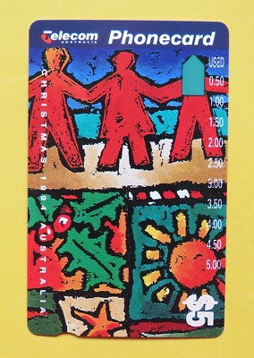 1994 TELECOM Mint (Un-used)  $5 Australian Phonecard:  CHRISTMAS 1994