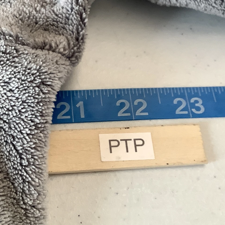 Bata Oscar de la Renta Rosa Etiqueta Para Mujer Gris Medio Felpa Maxi Envolvente Kimona Corbata Foto 3 de 4