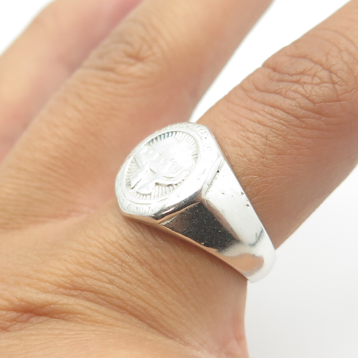 Euro Vintage Ring Silver 925 アメカジ ストリート Sterling Silver Mens Dragon Head Ring Japanese Gothic Biker