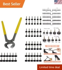 5 Size High Heel Replacement Tips + Heel Caps Plier - Women's Shoe Care Set