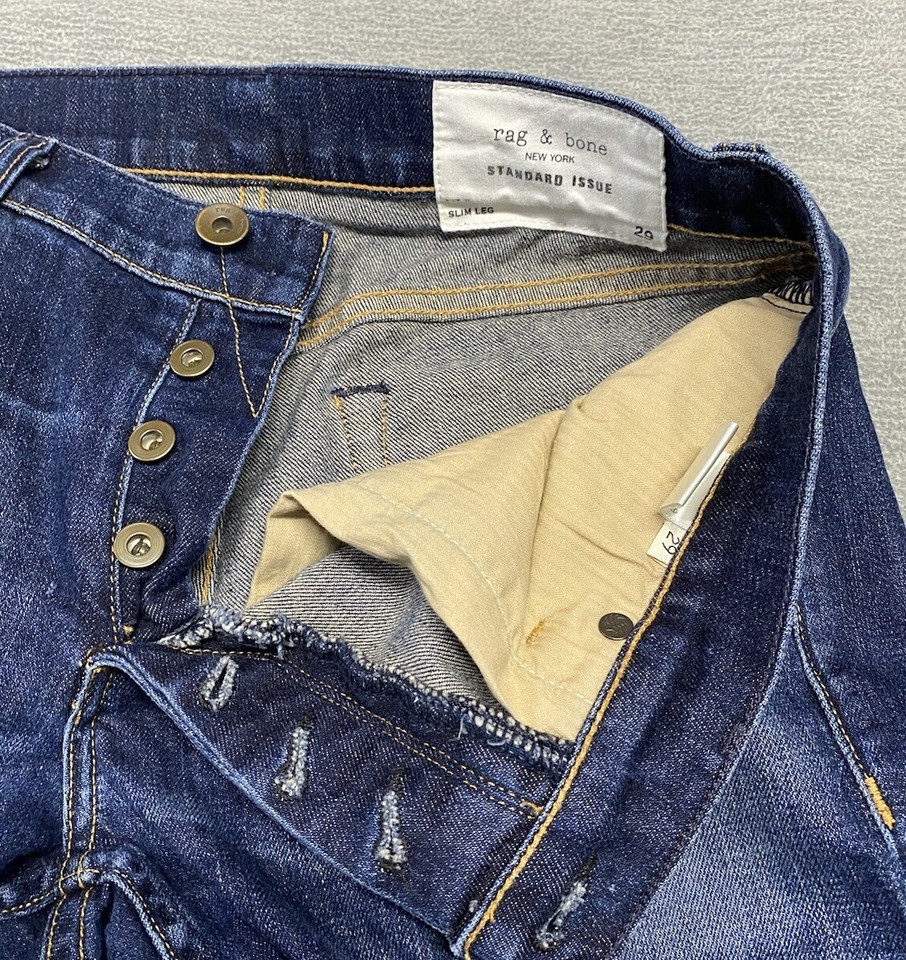 Rag & Bone Jeans Mens 29 Blue Slim Leg Fit 2 Standard Issue Pants 29x29