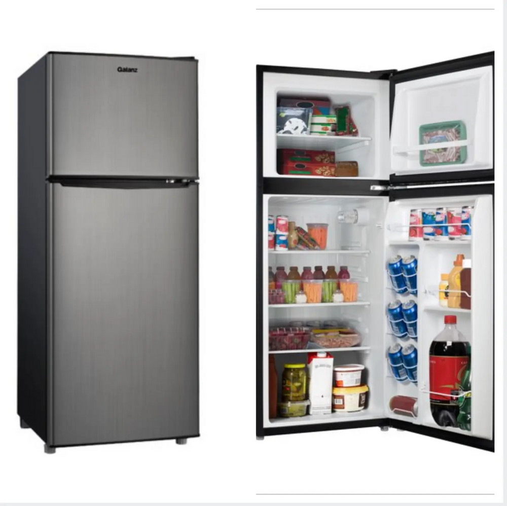 4.6. Cu. ft. Two Door Compact Refrigerator With Freezer Reversible Door 48" High