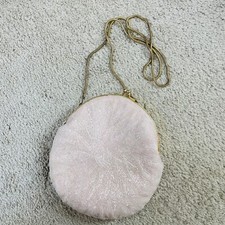 Vintage pink beads wedding bag Purse clutch