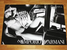 Rihanna Promo Poster 3 By Emporio Armani/27 5/8x19 11/16in Mega Rare Mint New