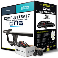Anhängerkupplung ORIS starr für SEAT Ibiza Fliessheck +E-Satz (AHK+ES) NEU