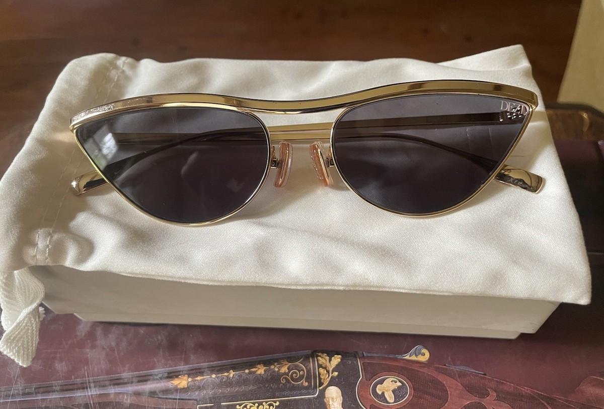 DEZI Women\'s Sunglasses - Black and Gold Duo 2 pairs in very good condition Stylish Dezi Sunglasses with Chic Piercing Cuffs | TikTok main image 2