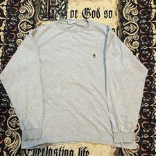 Vintage Tommy Hilfiger Made in USA Crest Logo Grey Long Sleeve T-Shir