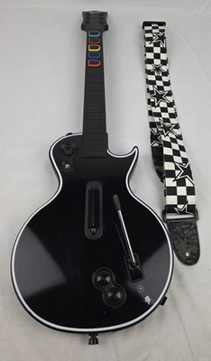 Xbox 360 Guitar Hero Gibson Les Paul Wireless Guitar Controller + Strap Tested