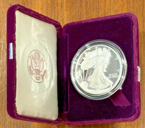 1993 P American Silver Eagle Proof 1 oz Bullion Coin Includes OGP COA