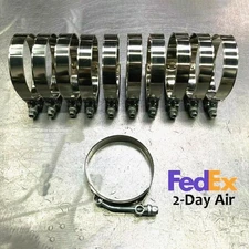 10pcs +1 Free 3'' inch Stainless Steel T-Bolt Clamp Turbo Intake Silicone