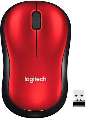 Logitech M185 Kabellose Maus, 2,4 GHz mit USB Mini Empfänger ROT 910-003635