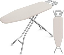 Foldable Ironing Board Height-adjustable Iron Table with 4 Legs for Laundry