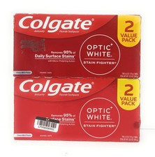 2 X Colgate Optic White Toothpaste Stain Fighter CLEAN MINT, 6 oz ea, 4ct Total