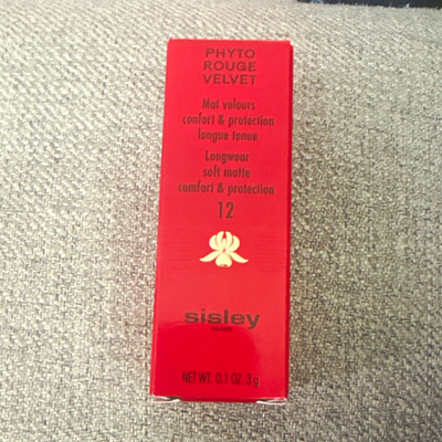 Sisley Phyto Rouge Velvet Lipstick Shade 12 Matte Velvet Longwear Stick 0.1oz