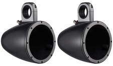 Pair Kicker 43KMTES8B Black Marine 8" Speaker Wakeboard Tower Enclosures KMTES8