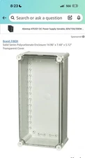 Solid Series Polycarbonate Enclosure 14.96" x 7.48" x 5.12" Transparent Cover