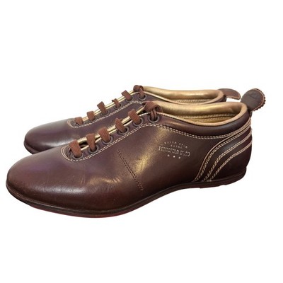 Pantofola d Oro Super Star Extra Brown Leather Sneakers Italy Size 40 Minimalist