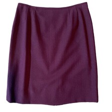Kasper ASL Vintage Plum Purple Wool Skirt 14 Petite