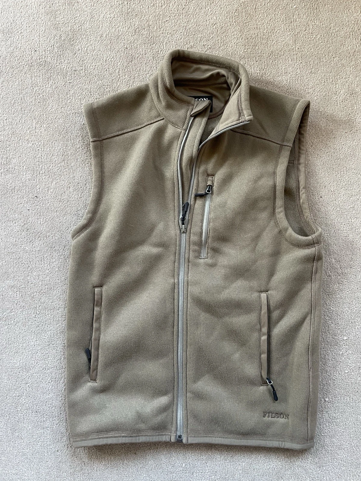 Filson Ridgeway Polartec Fleece Vest Full Zip Olive Green Size S Outdoors