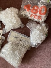 WHITE Snowflake Bead Spacer Beads Jewelry Making 18/19mm Approx