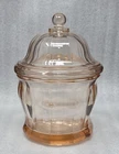 Vintage Indiana Glass Pink Depression Lidded Candy Jar Apothecary Jar