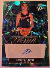 2024-25 Panini Mosaic Rookie Scripts TRENTYN FLOWERS RS-FLW Green Ice Prizm