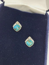 Montana Silversmiths Crowned Glacier Earrings 925 Sterling Silver